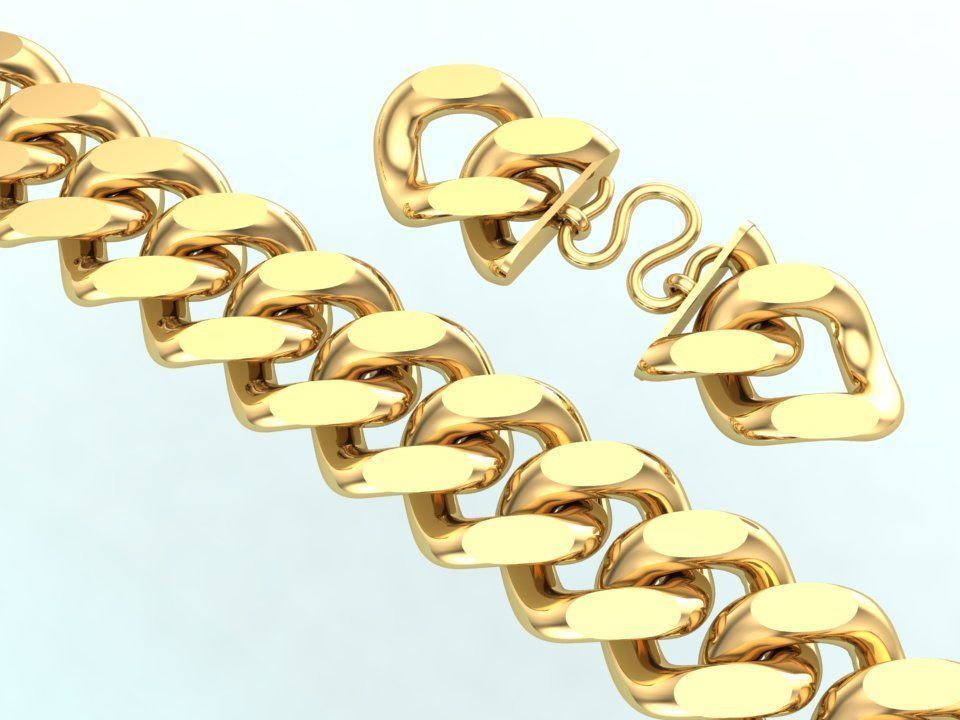 Chain Bracelets 20mm - Miami Cuban bracelets - Link bracelets 3D print model_4