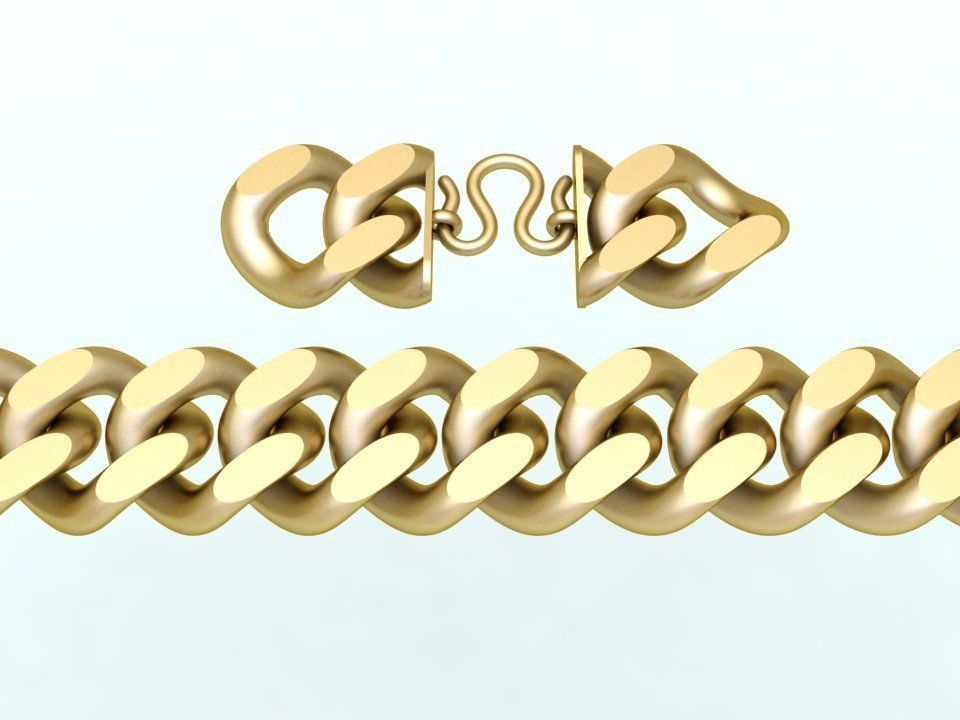 Chain Bracelets 20mm - Miami Cuban bracelets - Link bracelets 3D print model_8