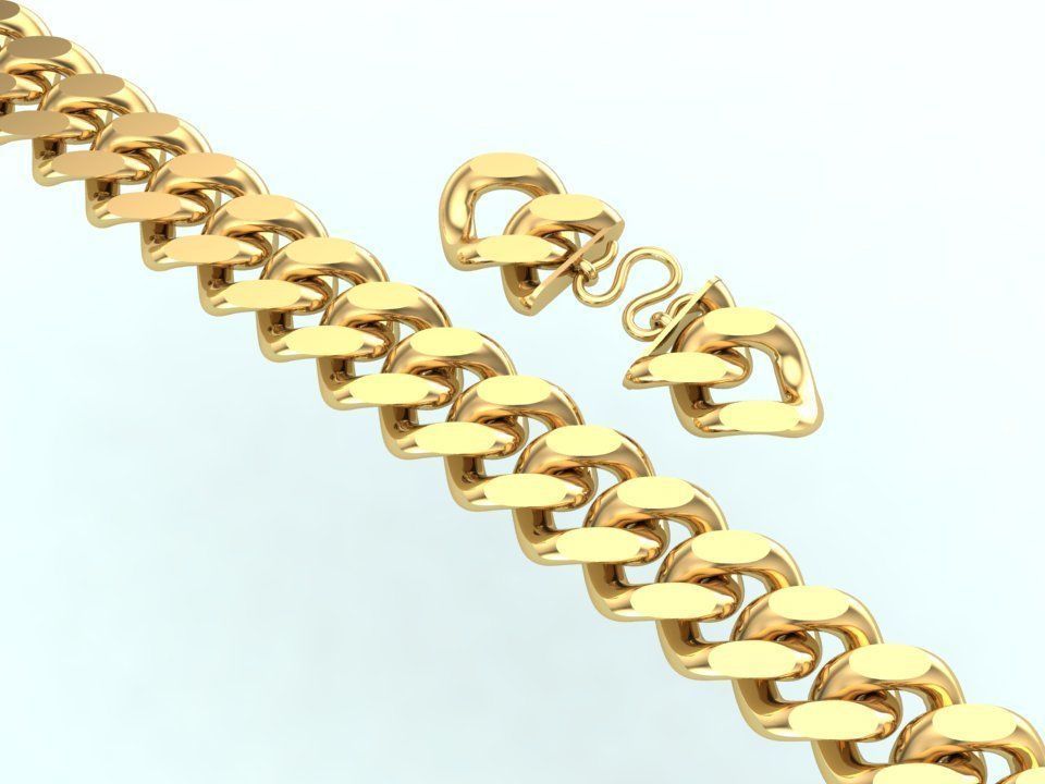 Chain Bracelets 20mm - Miami Cuban bracelets - Link bracelets 3D print model_6