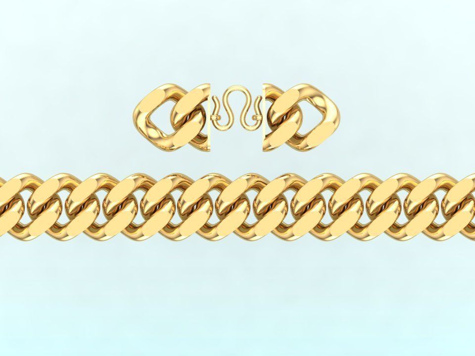 Chain Bracelets 20mm - Miami Cuban bracelets - Link bracelets 3D print model_3