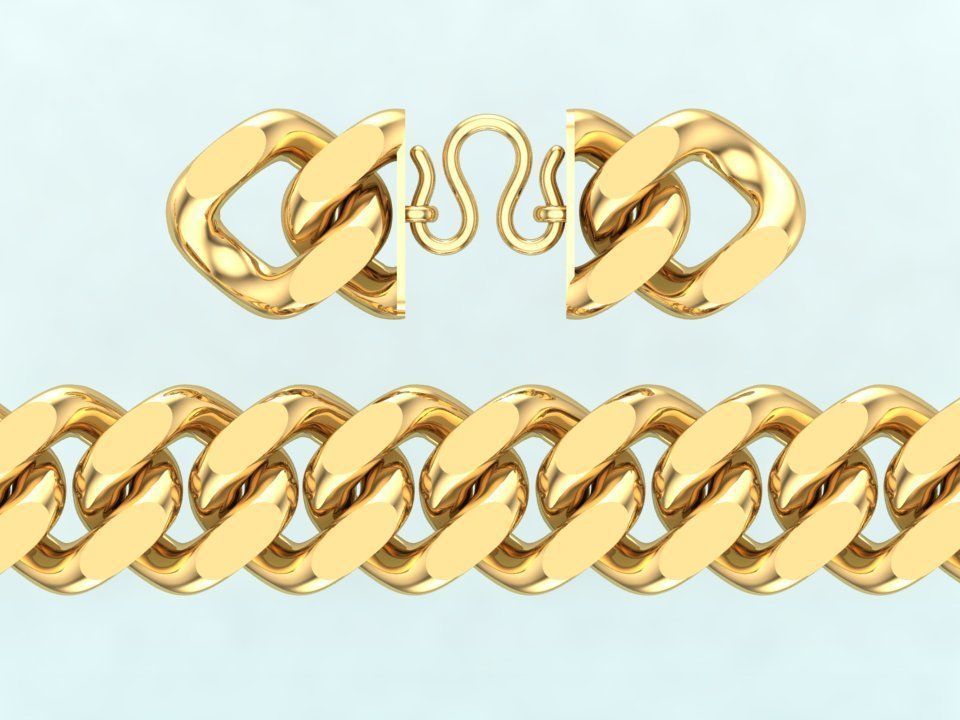 Chain Bracelets 20mm - Miami Cuban bracelets - Link bracelets 3D print model_2