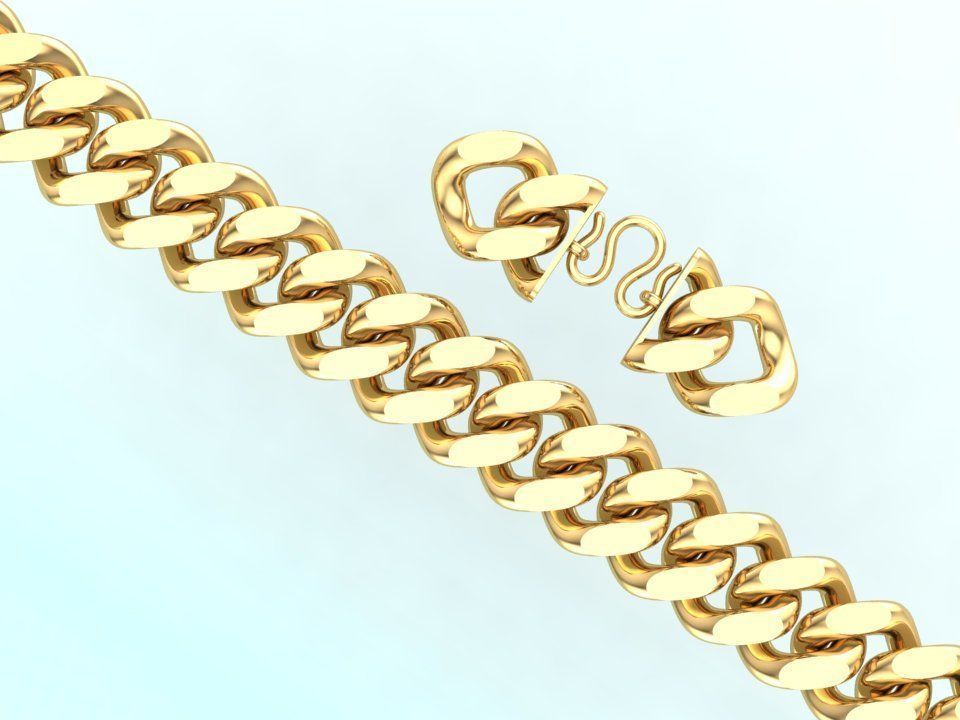 Chain Bracelets 20mm - Miami Cuban bracelets - Link bracelets 3D print model_1