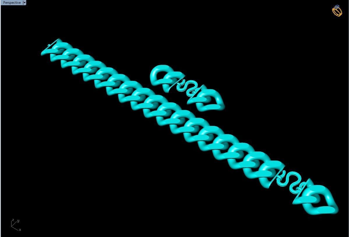 Chain Bracelets 20mm - Miami Cuban bracelets - Link bracelets 3D print model_23