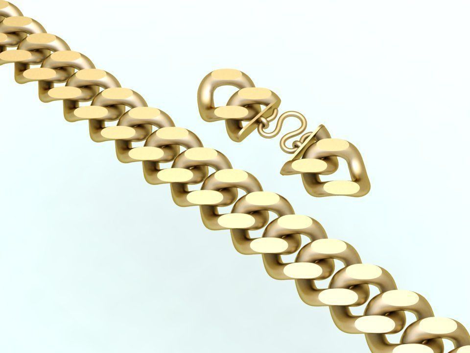 Chain Bracelets 20mm - Miami Cuban bracelets - Link bracelets 3D print model_7