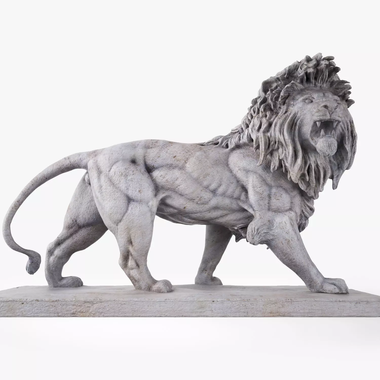Stone Lion Statue 3D model_0