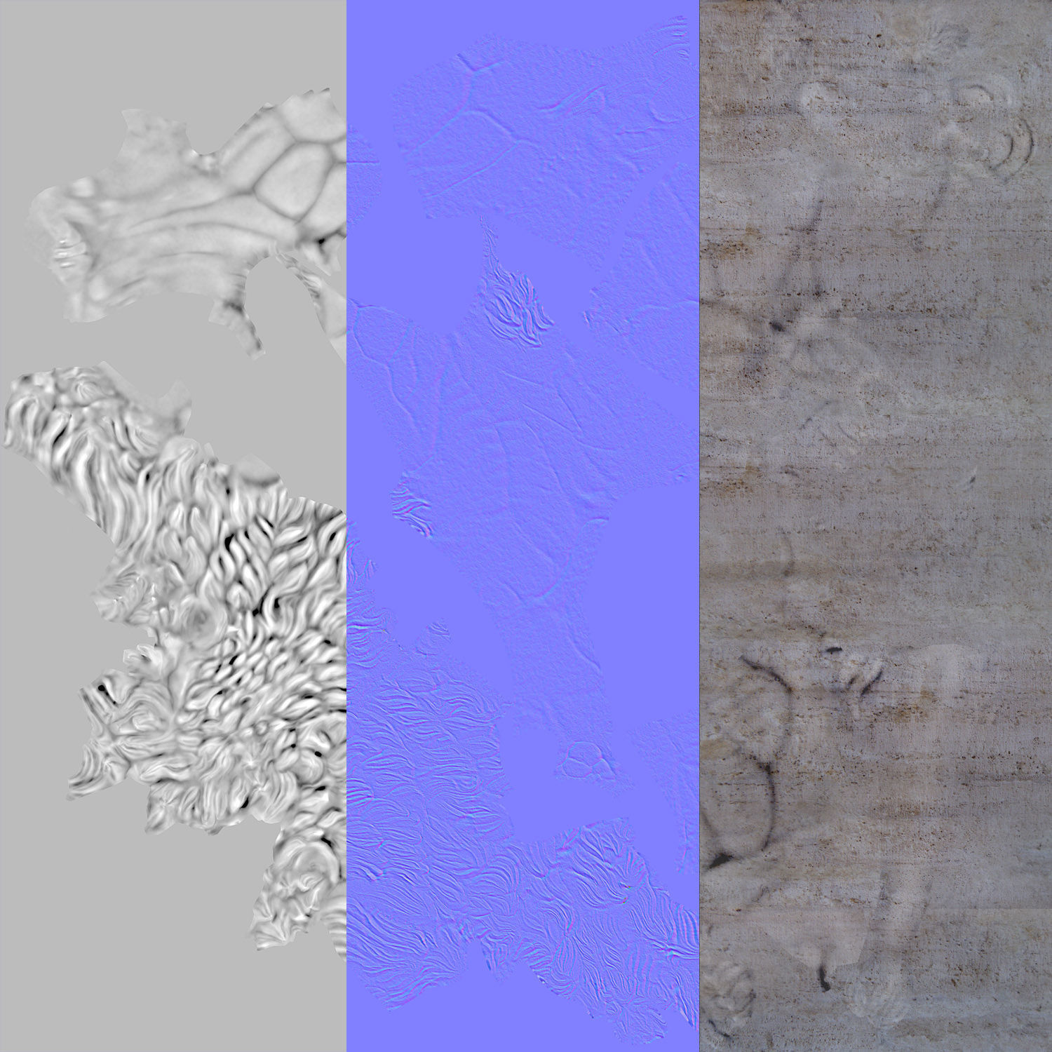 Stone Lion Statue 3D model_15