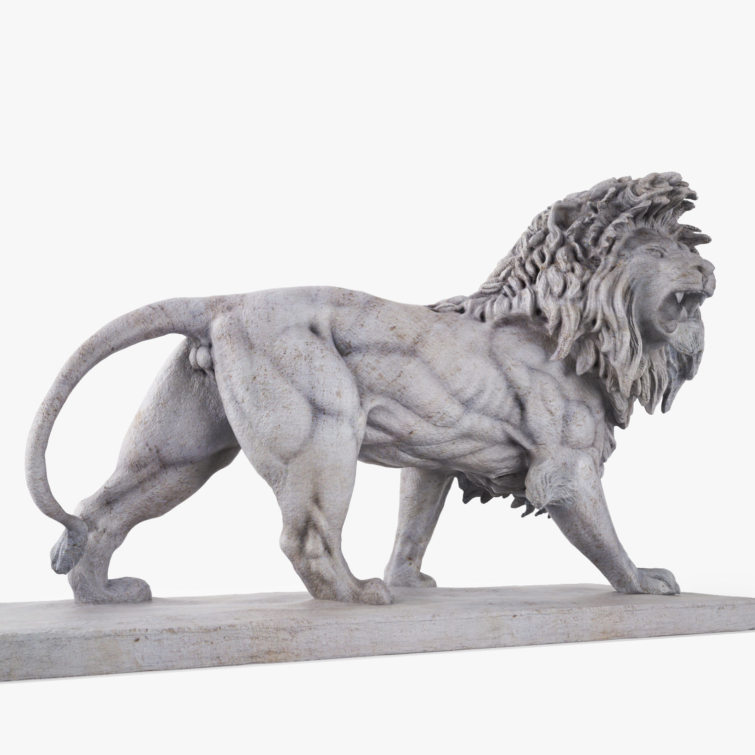 Stone Lion Statue 3D model_1