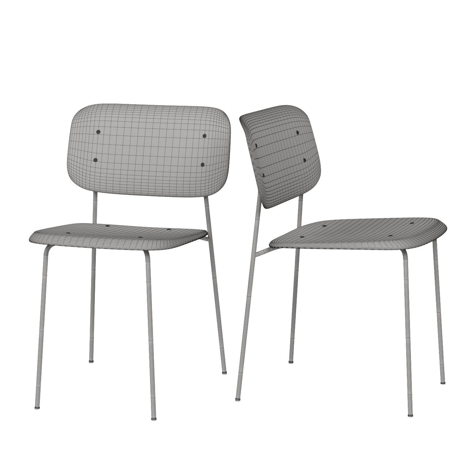 Soft Edge 10 Chair By Hay 3D model_8