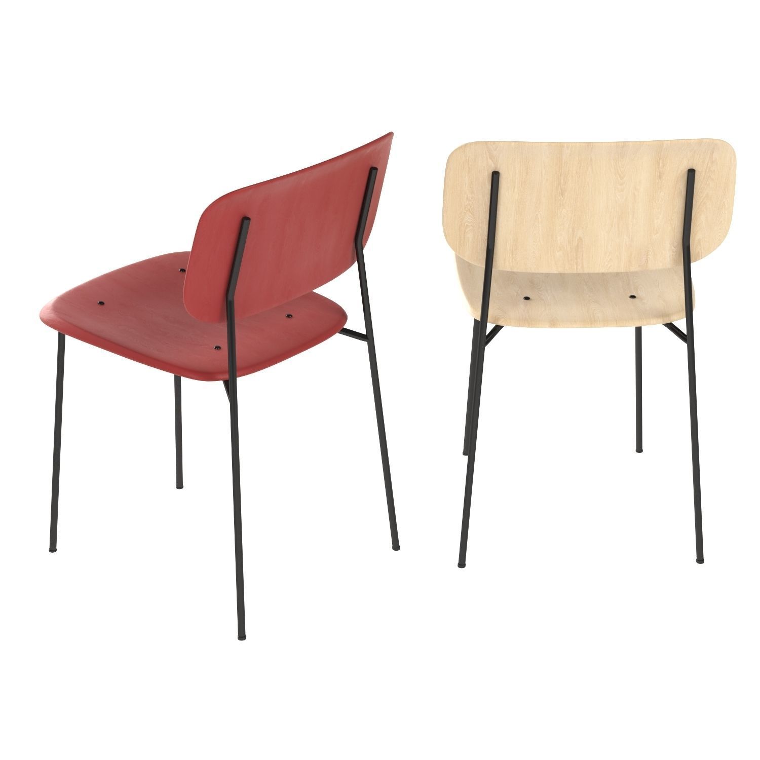 Soft Edge 10 Chair By Hay 3D model_7