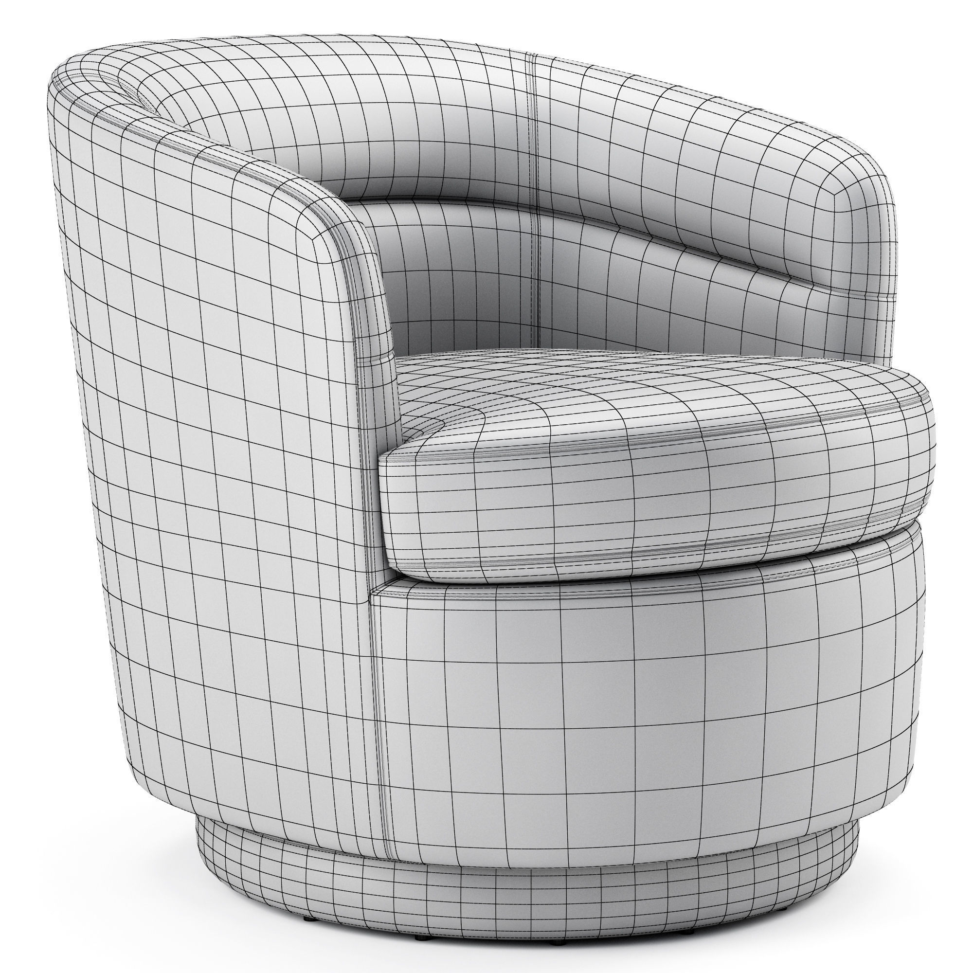 Viv Swivel Chair Westelm 3D model_6