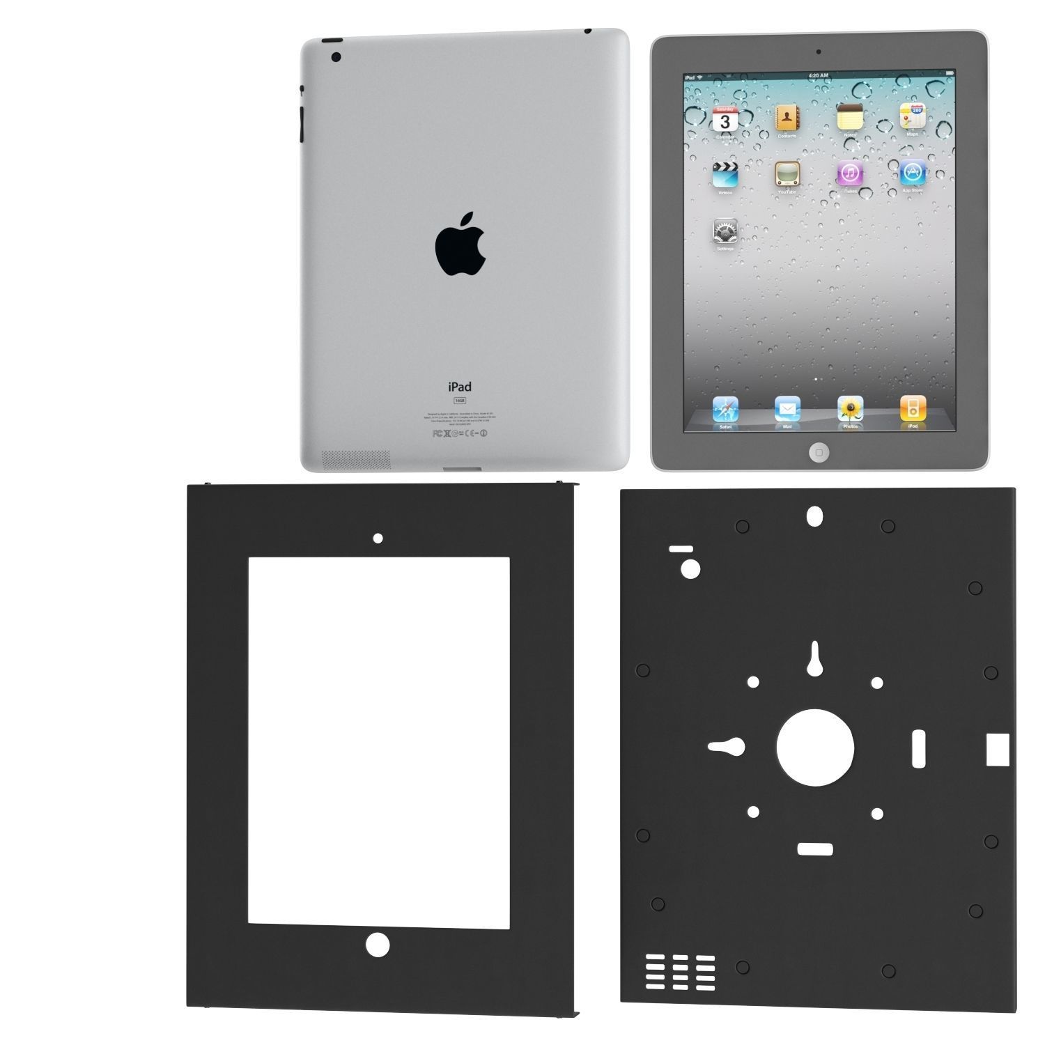 Wall Mount Mount it ipad pro Menu for Cafe Restaurant 3D model_8