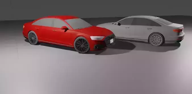 Audi A8 model HQ Interior 3D model
