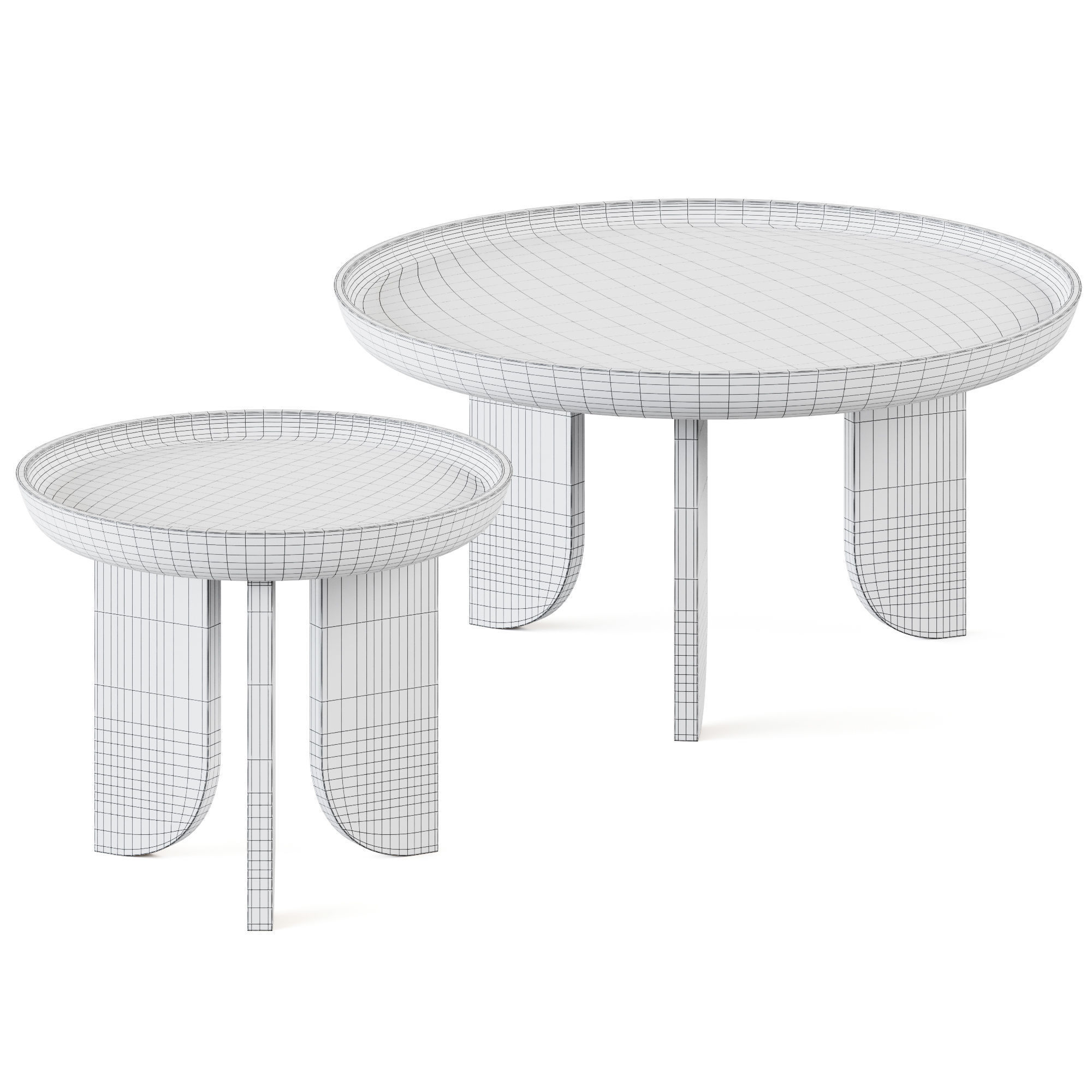 Dish Coffee Table by Grain 3D model_1