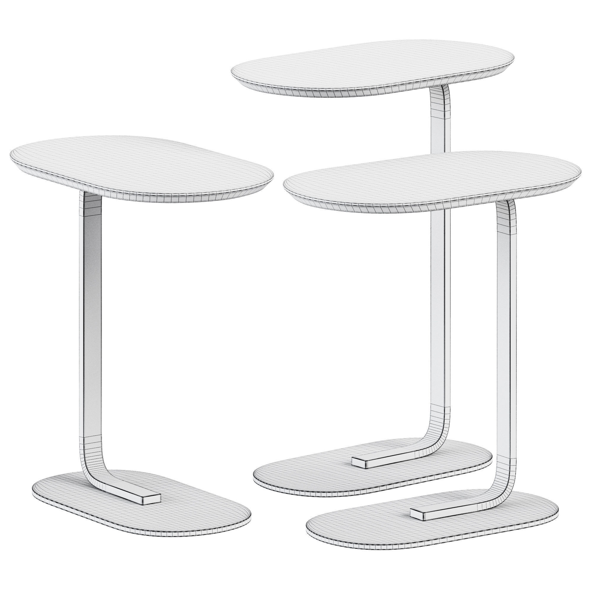 Wooden Relate Side Table by Muuto 3D model_1