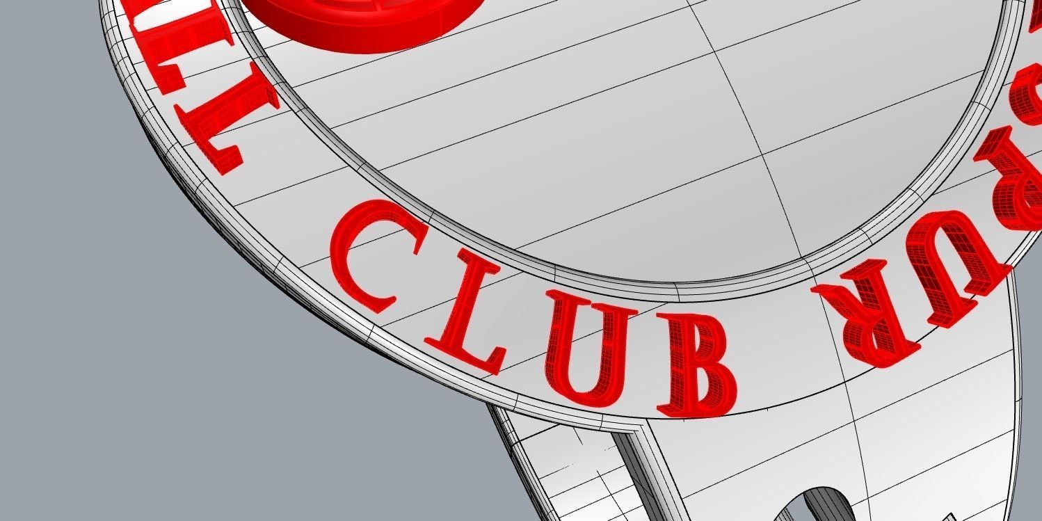 totenham 4 logo of tottenham hotspur football club 3D print model_13