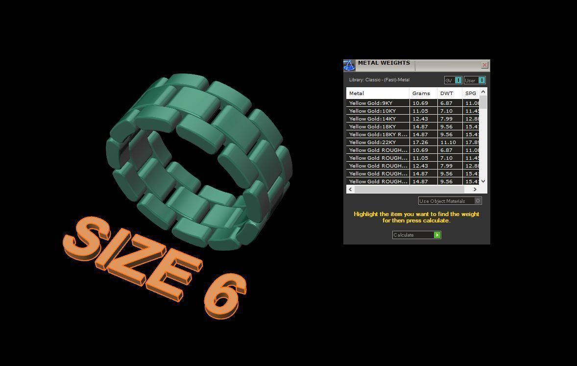 Link Style Band Ring Mix Size 3D print model_14