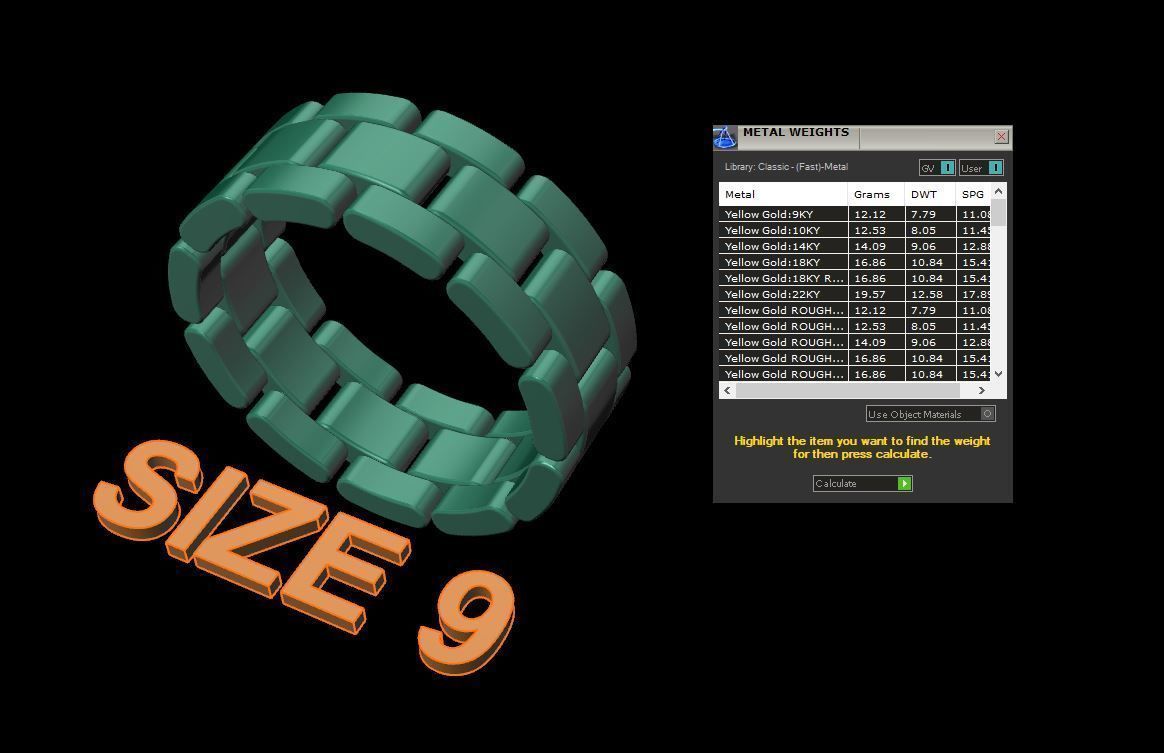 Link Style Band Ring Mix Size 3D print model_17