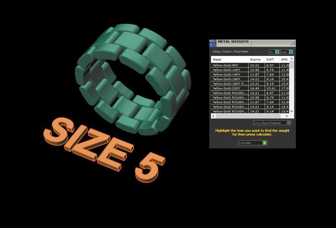 Link Style Band Ring Mix Size 3D print model_13