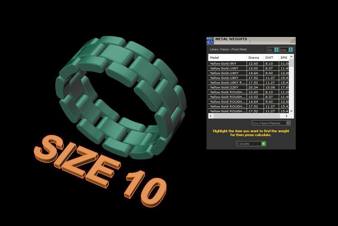 Link Style Band Ring Mix Size 3D print model_18