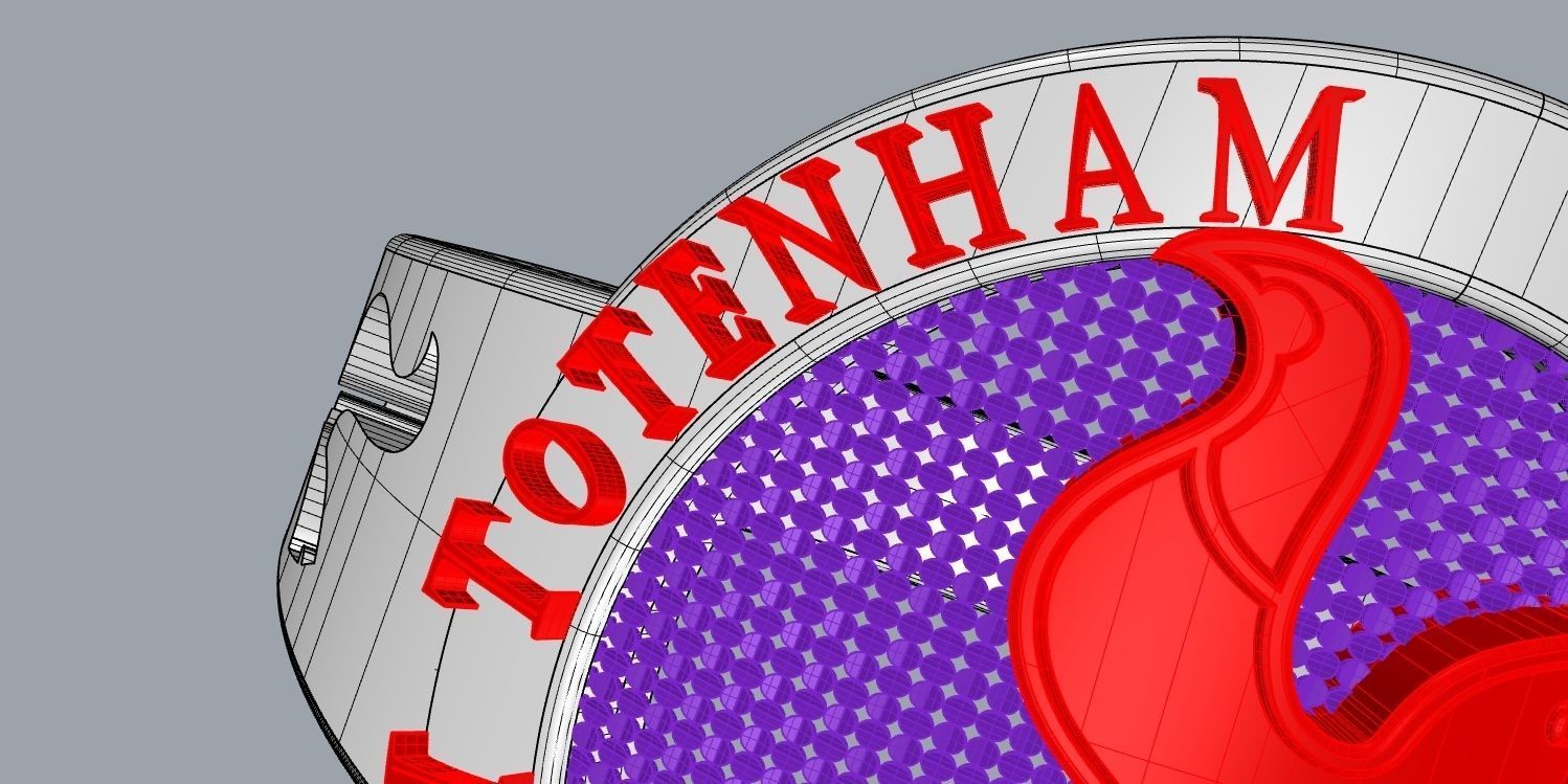 totenham 5 logo for tottenham hotspur football club 3D print model_14