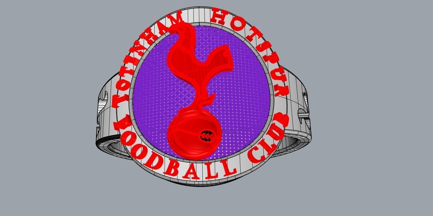 totenham 5 logo for tottenham hotspur football club 3D print model_16