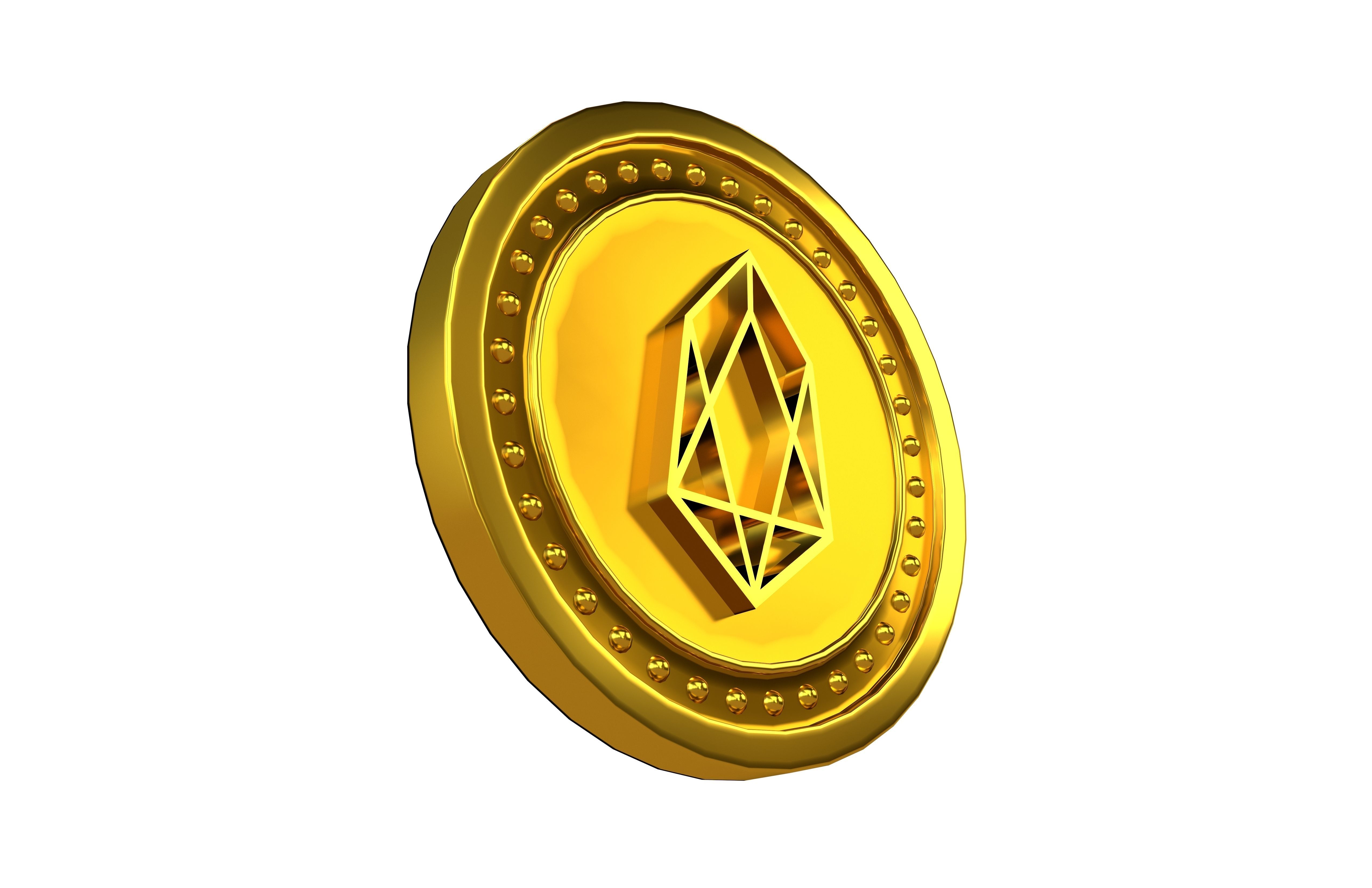 EOS Coin v3 001 Low-poly 3D model_3