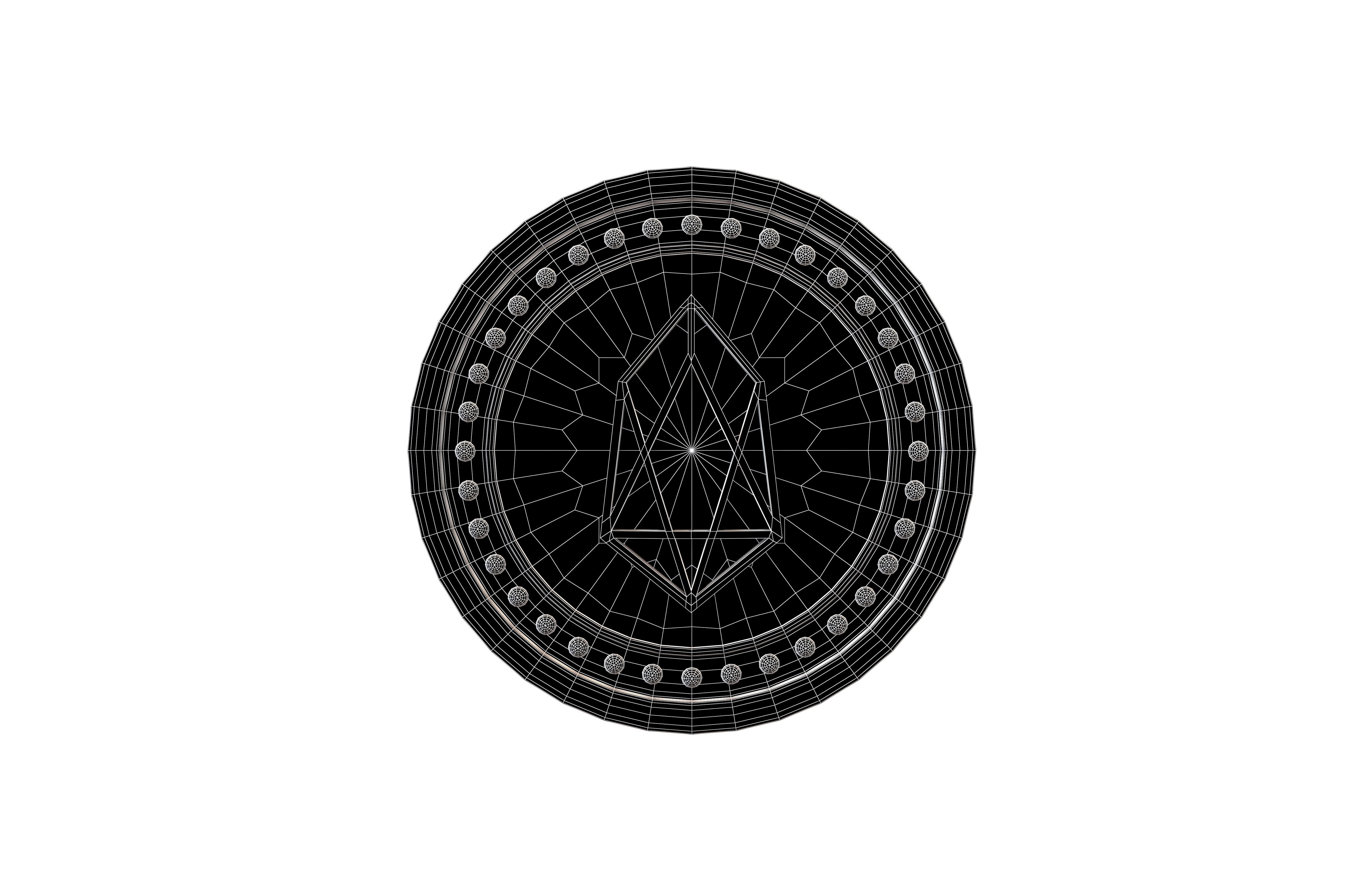 EOS Coin v3 001 Low-poly 3D model_4