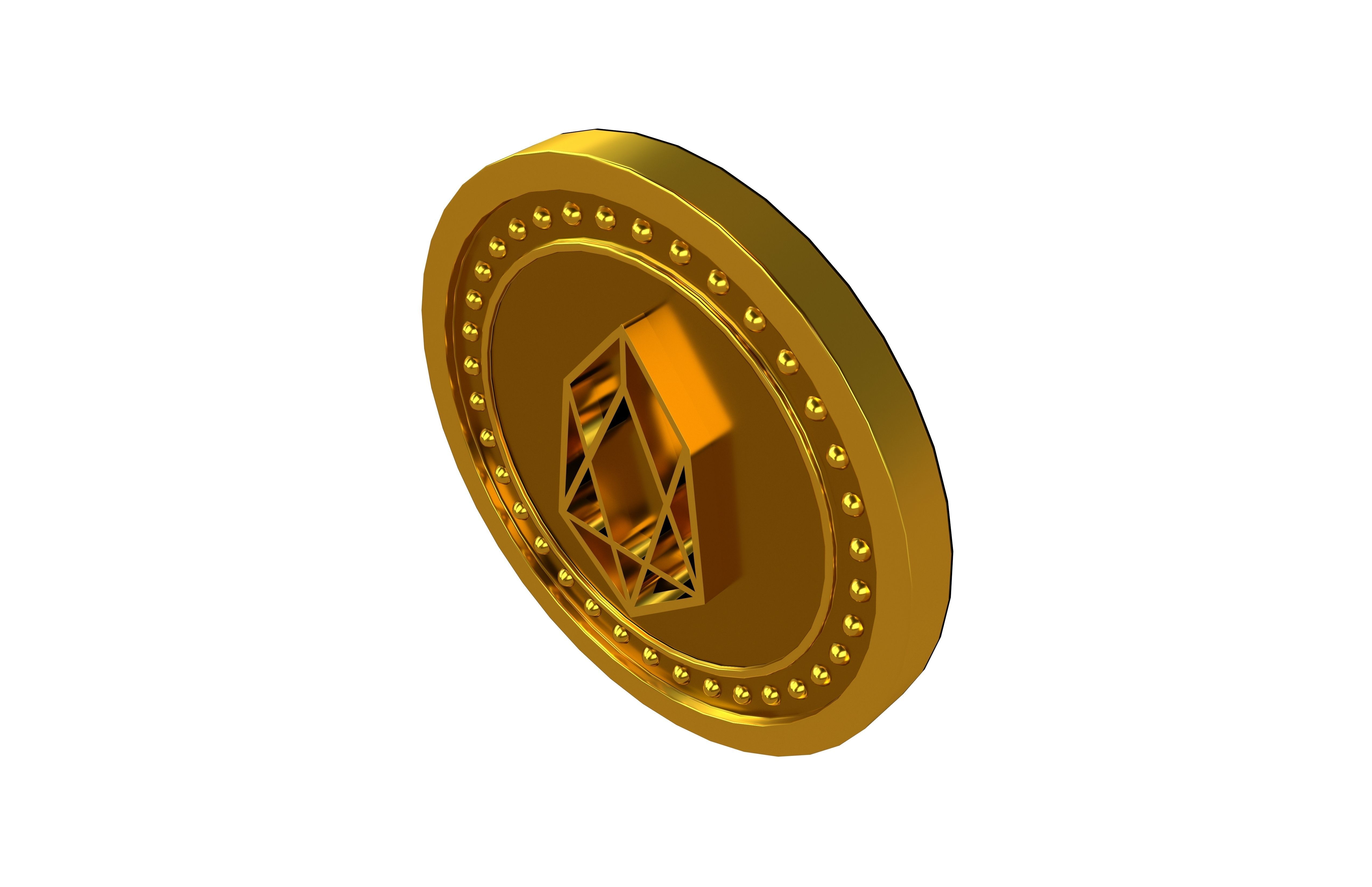 EOS Coin v3 001 Low-poly 3D model_2