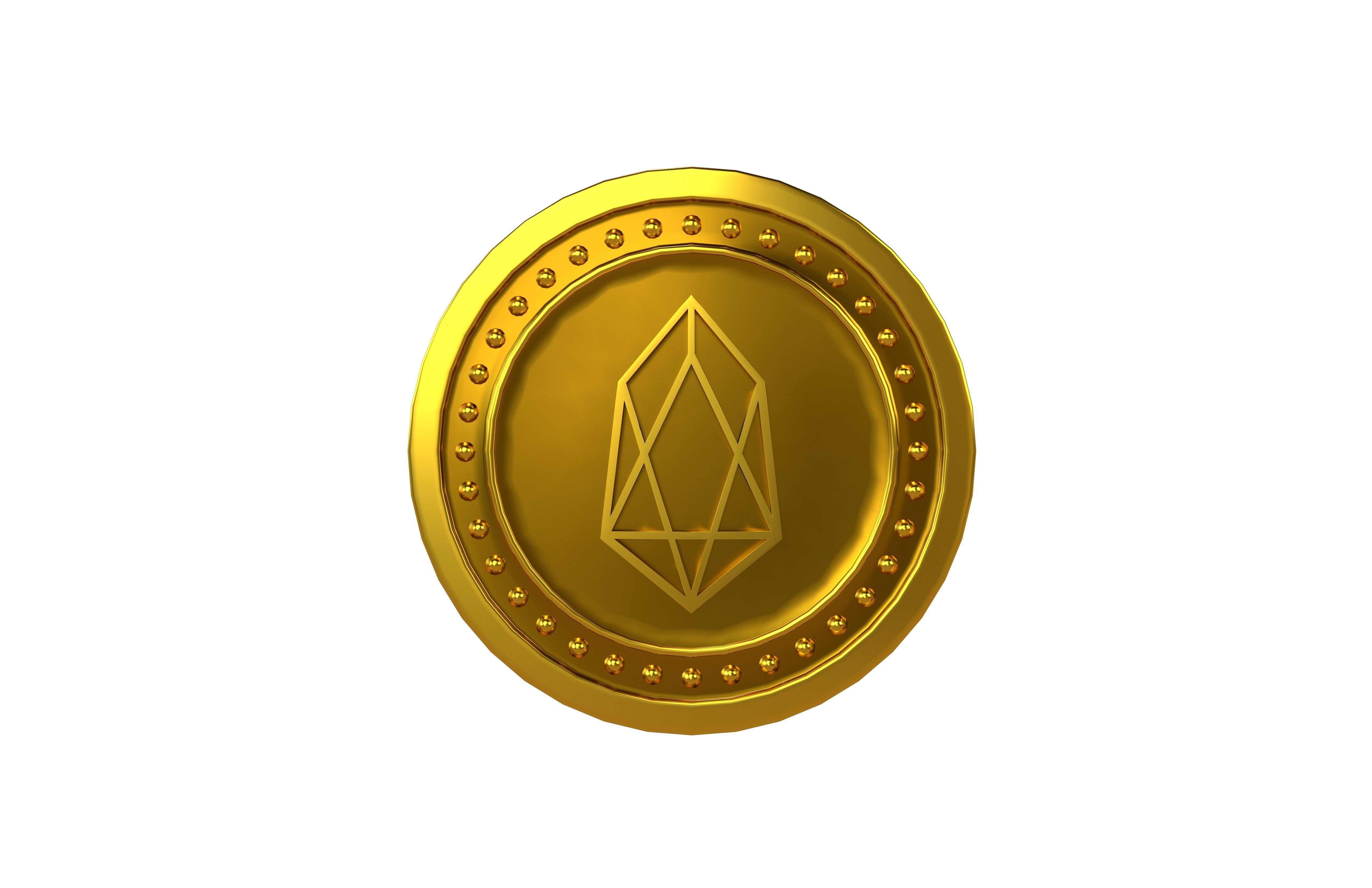 EOS Coin v3 001 Low-poly 3D model_1
