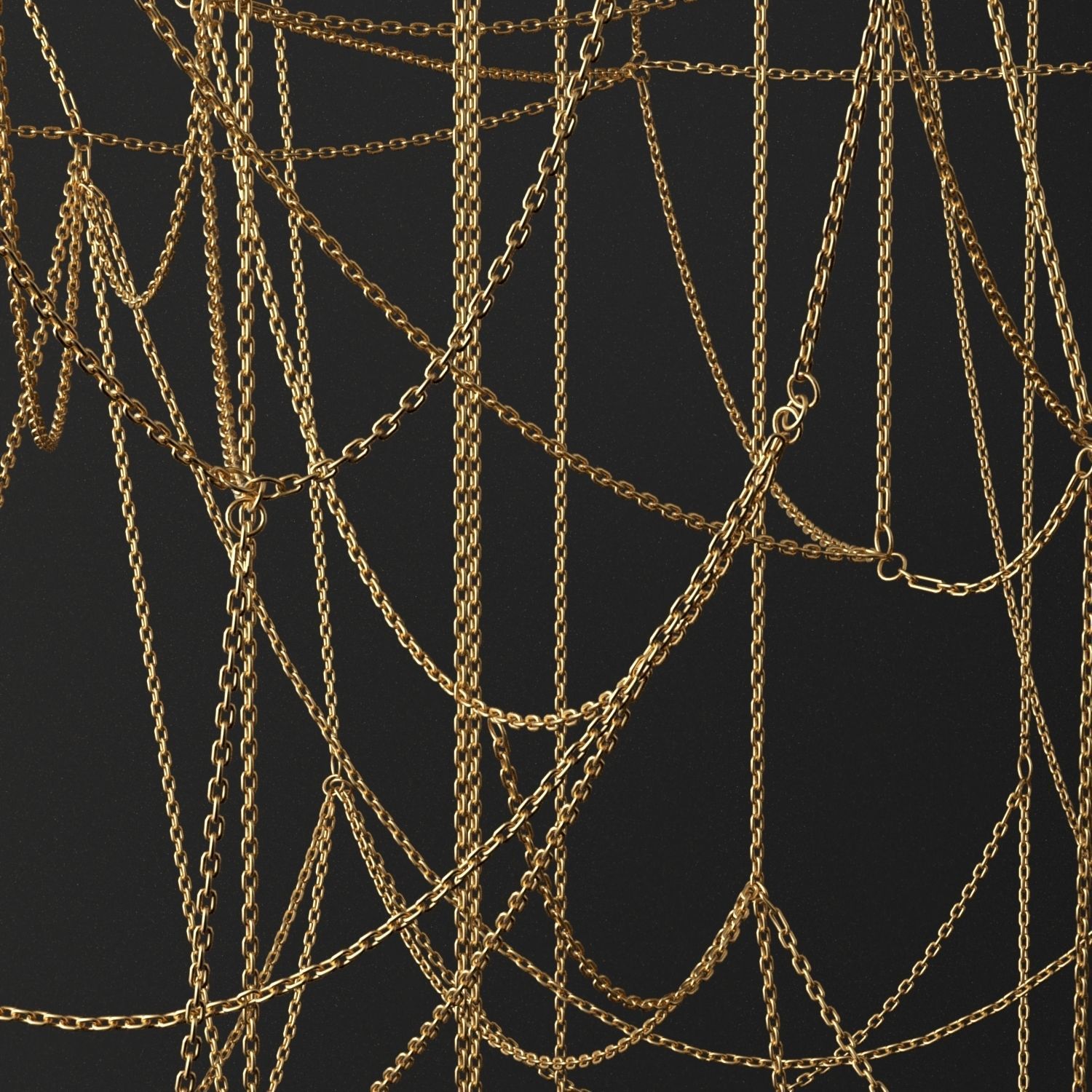 Chain Chandelier By Lindsey Adelman 3D model_2