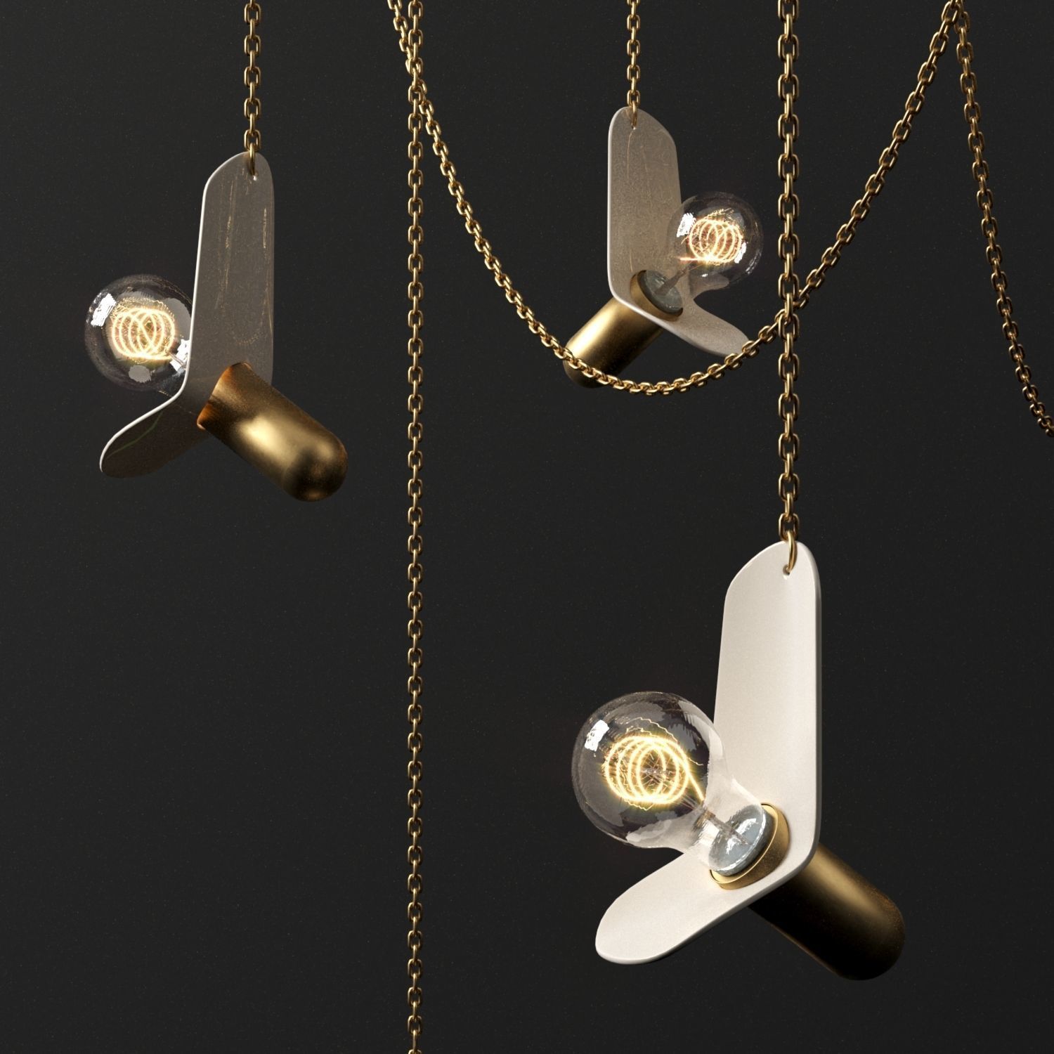 Chain Chandelier By Lindsey Adelman 3D model_1