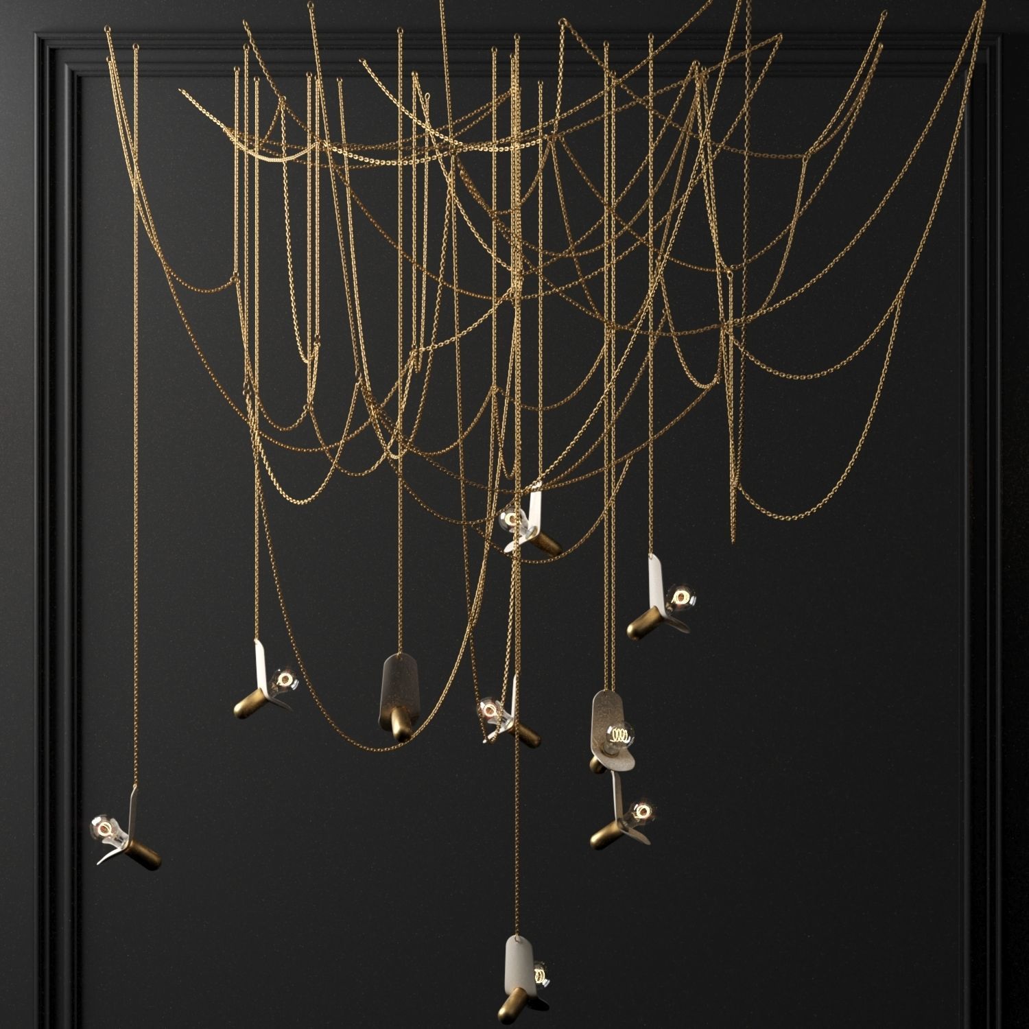 Chain Chandelier By Lindsey Adelman 3D model_3