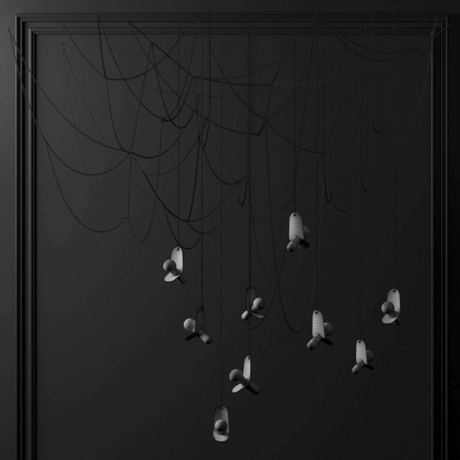 Chain Chandelier By Lindsey Adelman 3D model_5