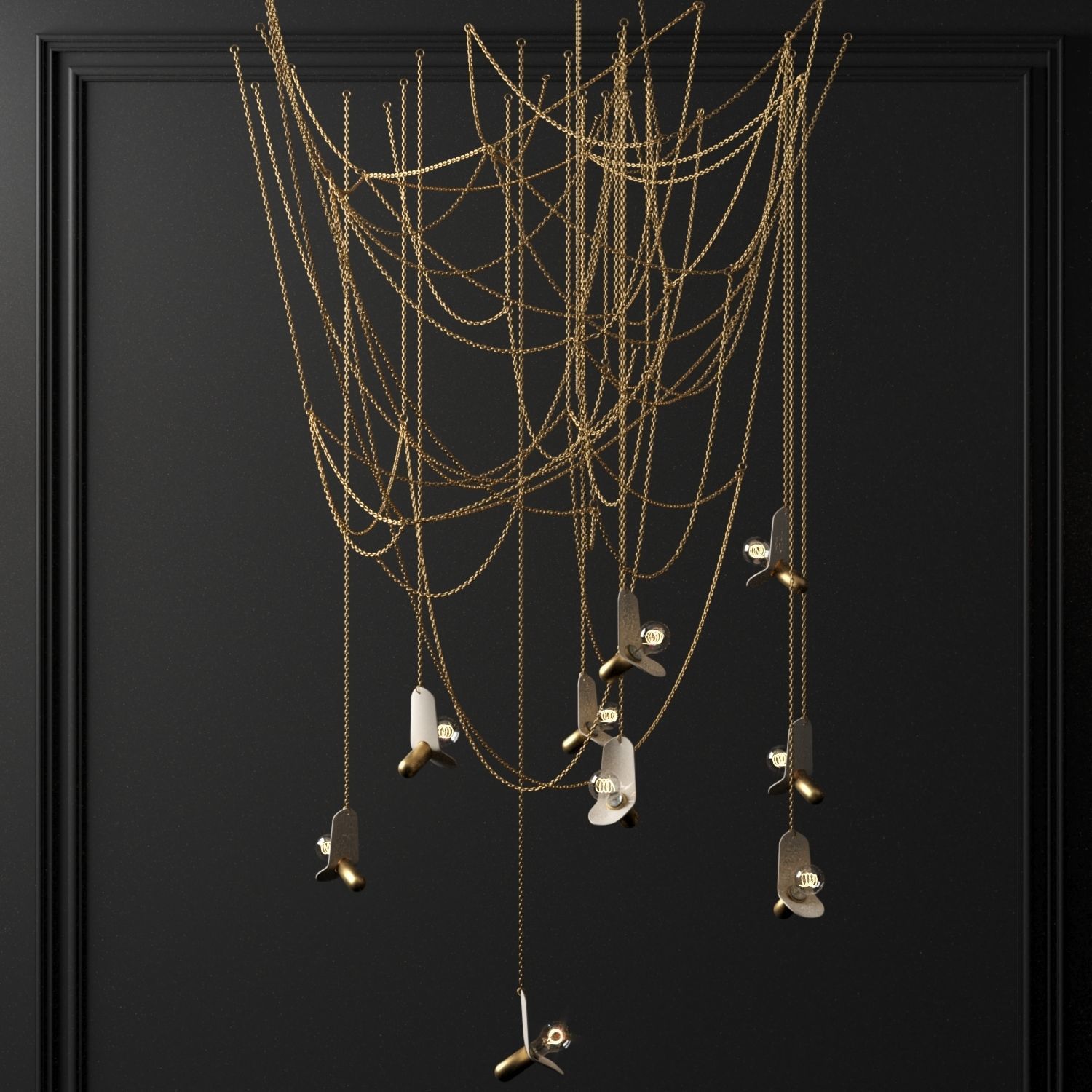 Chain Chandelier By Lindsey Adelman 3D model_4