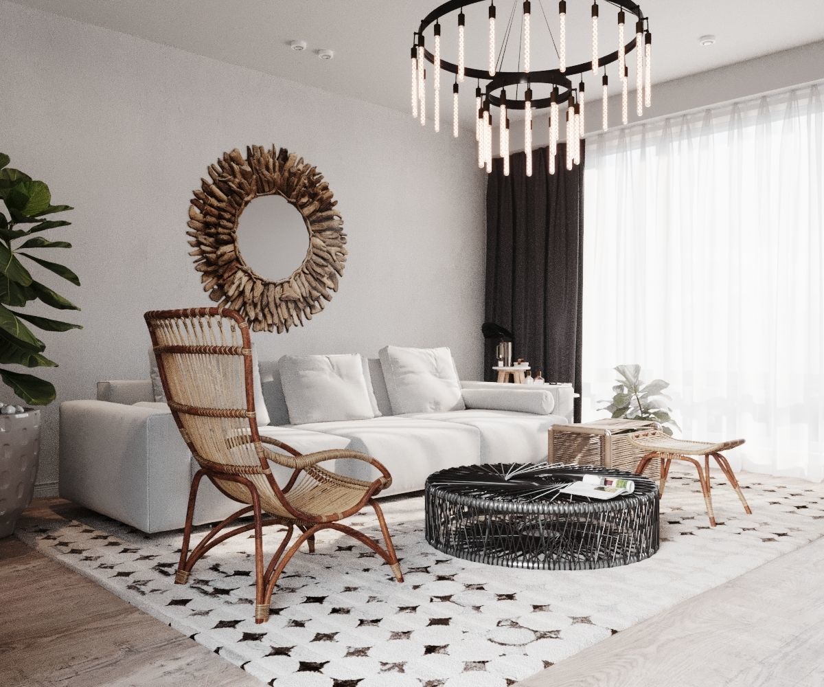 Living interior scene 3D model  Free 3D model_1