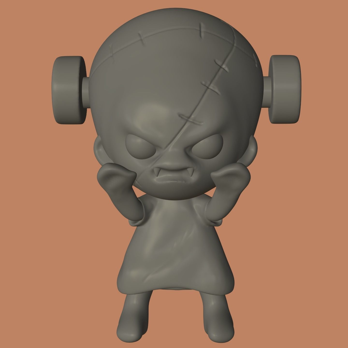 Lovely Halloween characters 3D print model_7