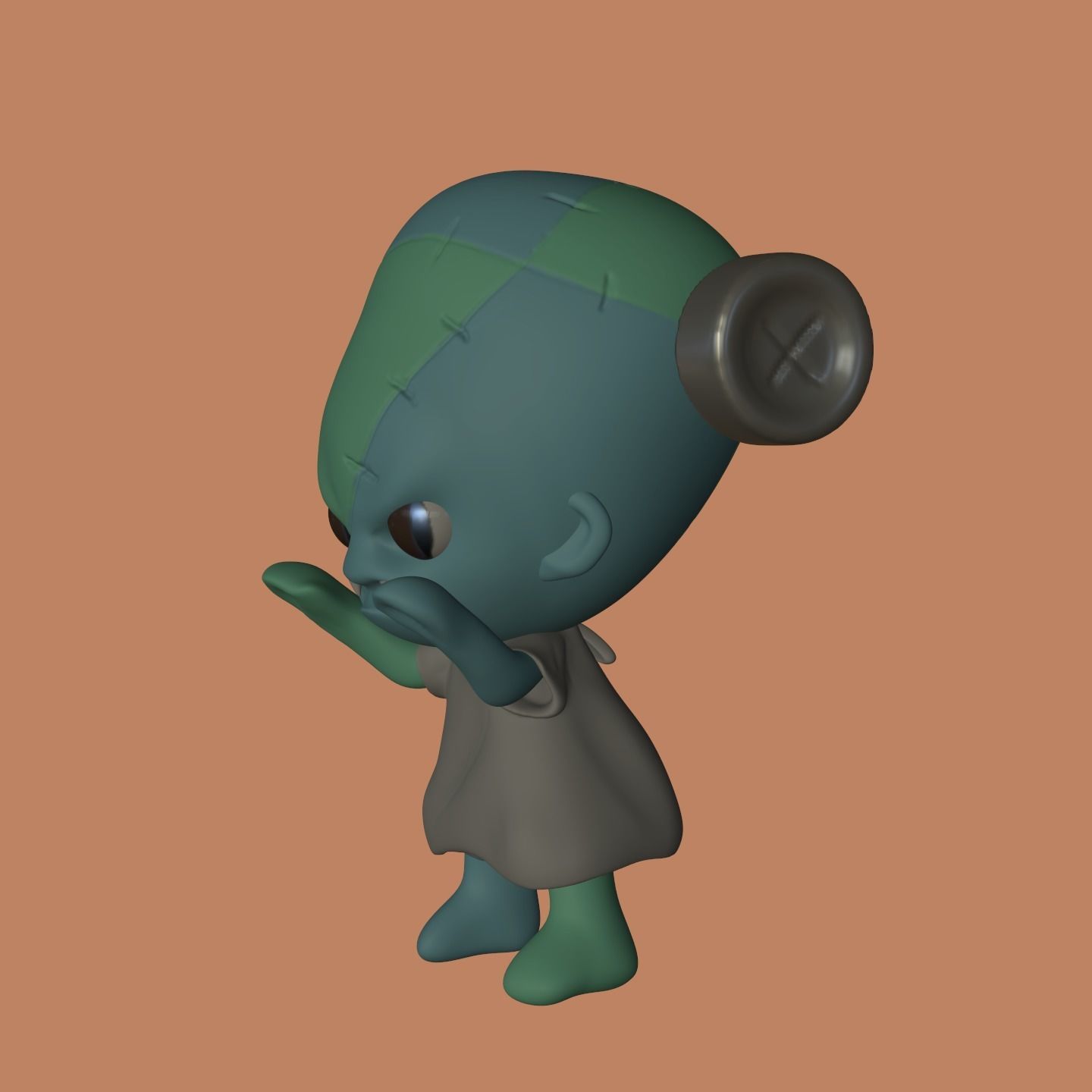 Lovely Halloween characters 3D print model_6