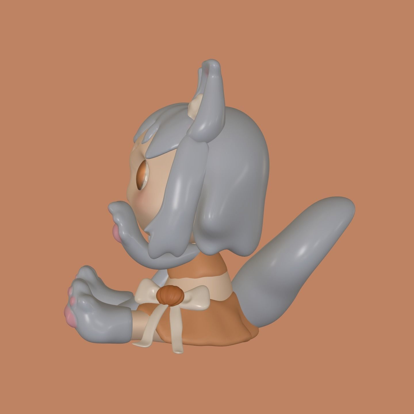 Lovely Halloween characters 3D print model_10