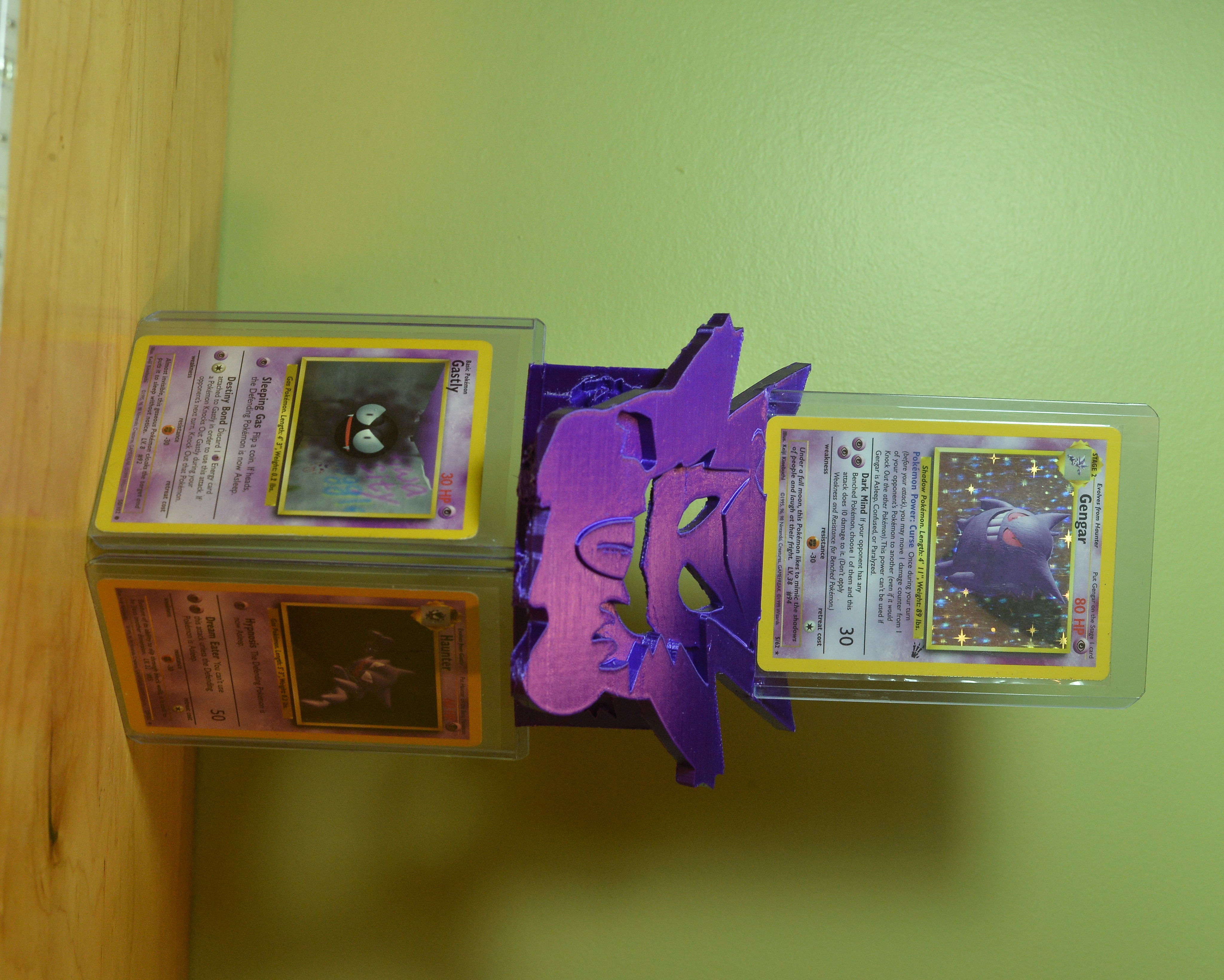 Gengar Evolution line Card stand 3D print model_2