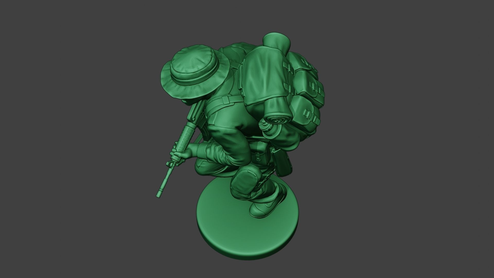 Modern Jungle Soldier Run2 MJS1 3D print model_15