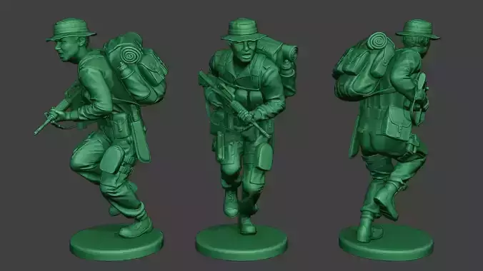 Modern Jungle Soldier Run2 MJS1 3D print model
