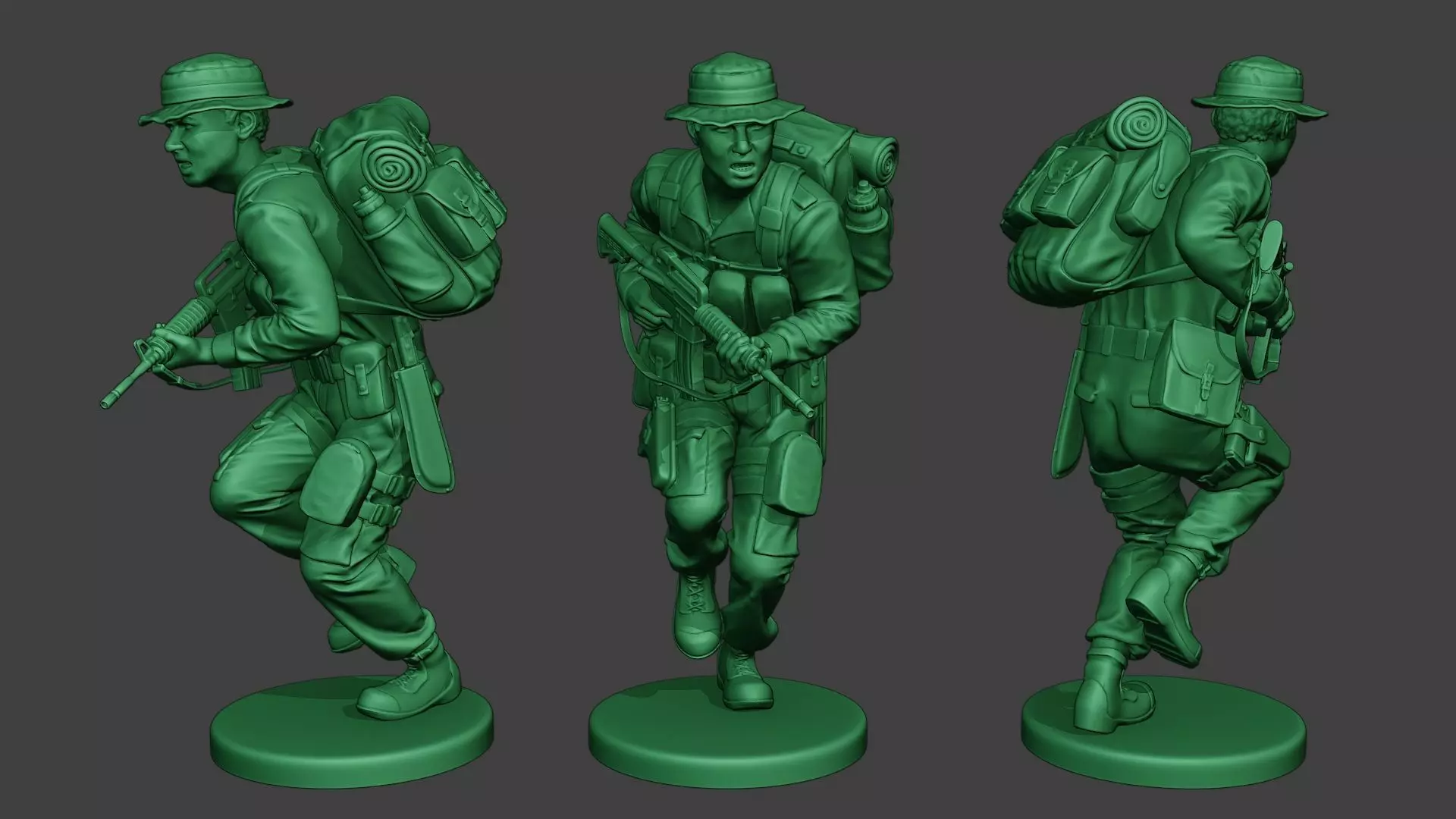 Modern Jungle Soldier Run2 MJS1 3D print model_0