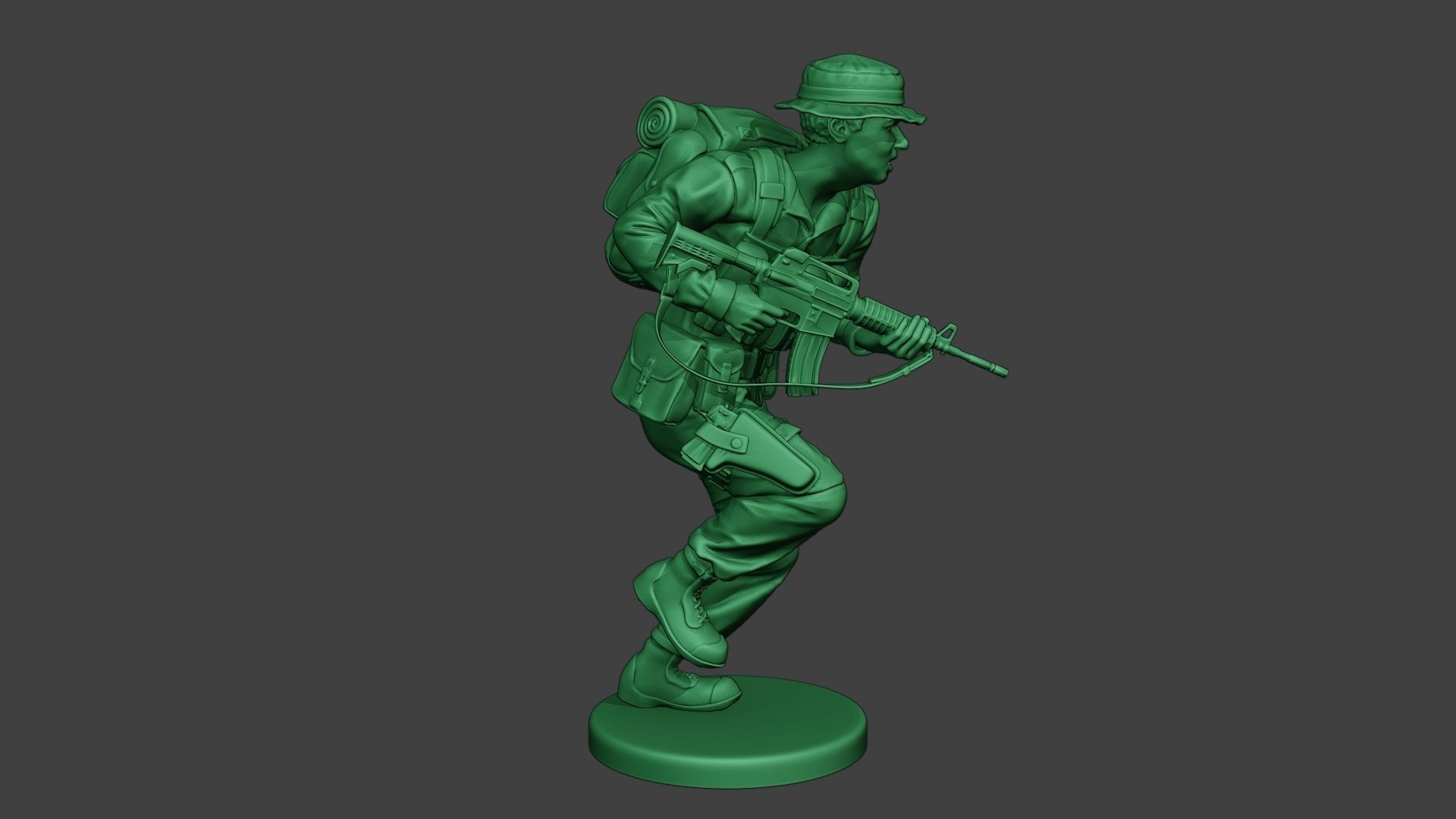 Modern Jungle Soldier Run2 MJS1 3D print model_9