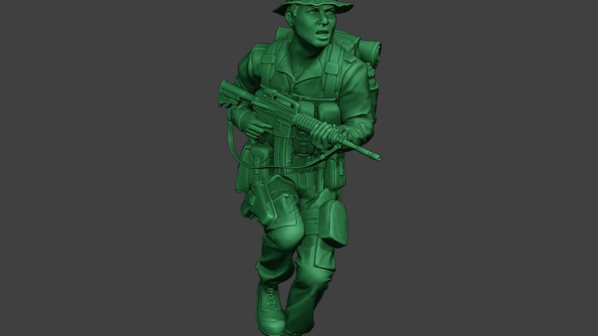 Modern Jungle Soldier Run2 MJS1 3D print model_28