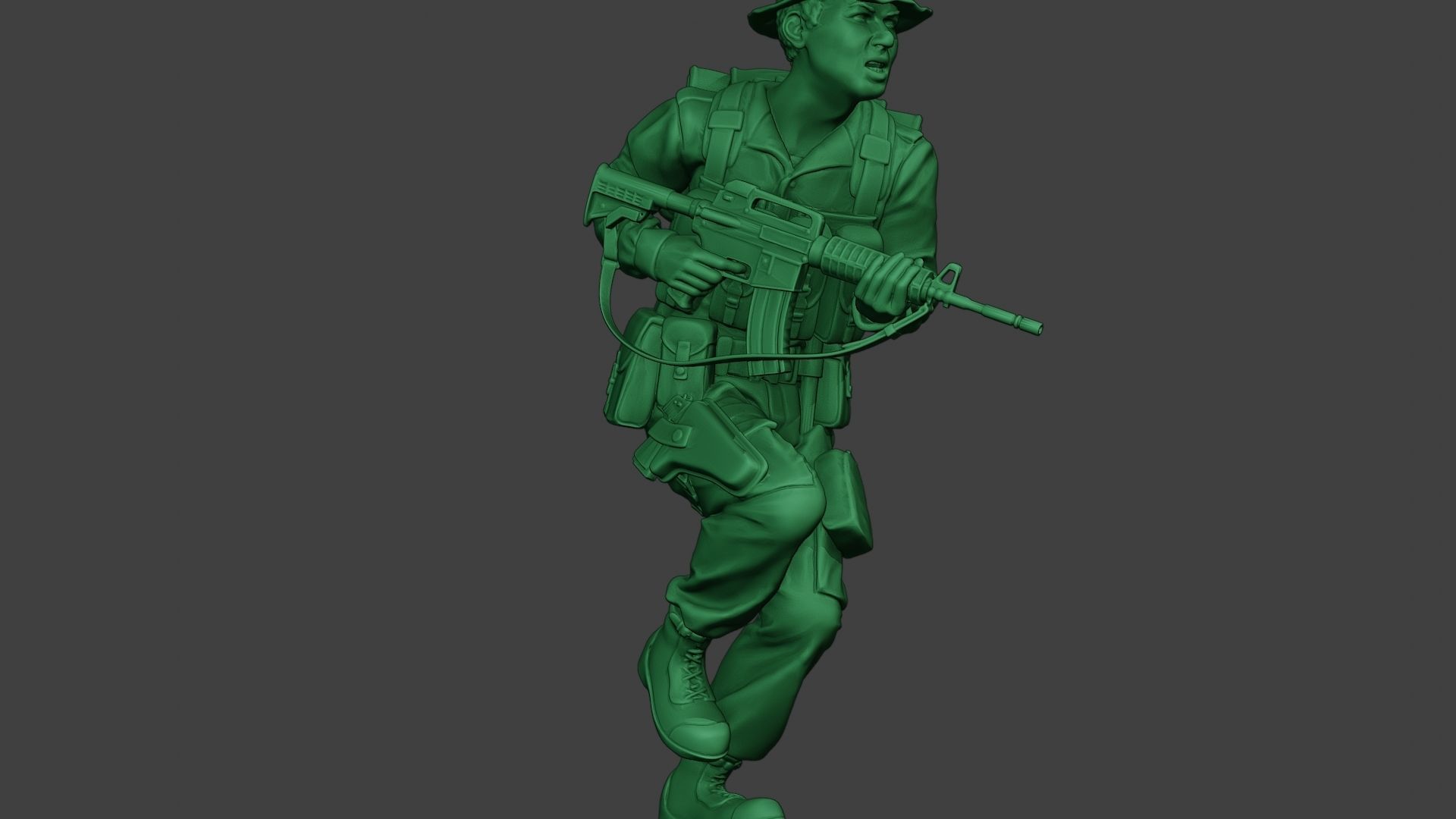 Modern Jungle Soldier Run2 MJS1 3D print model_13