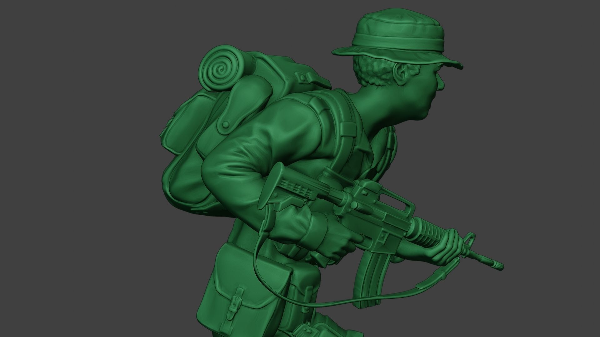 Modern Jungle Soldier Run2 MJS1 3D print model_20