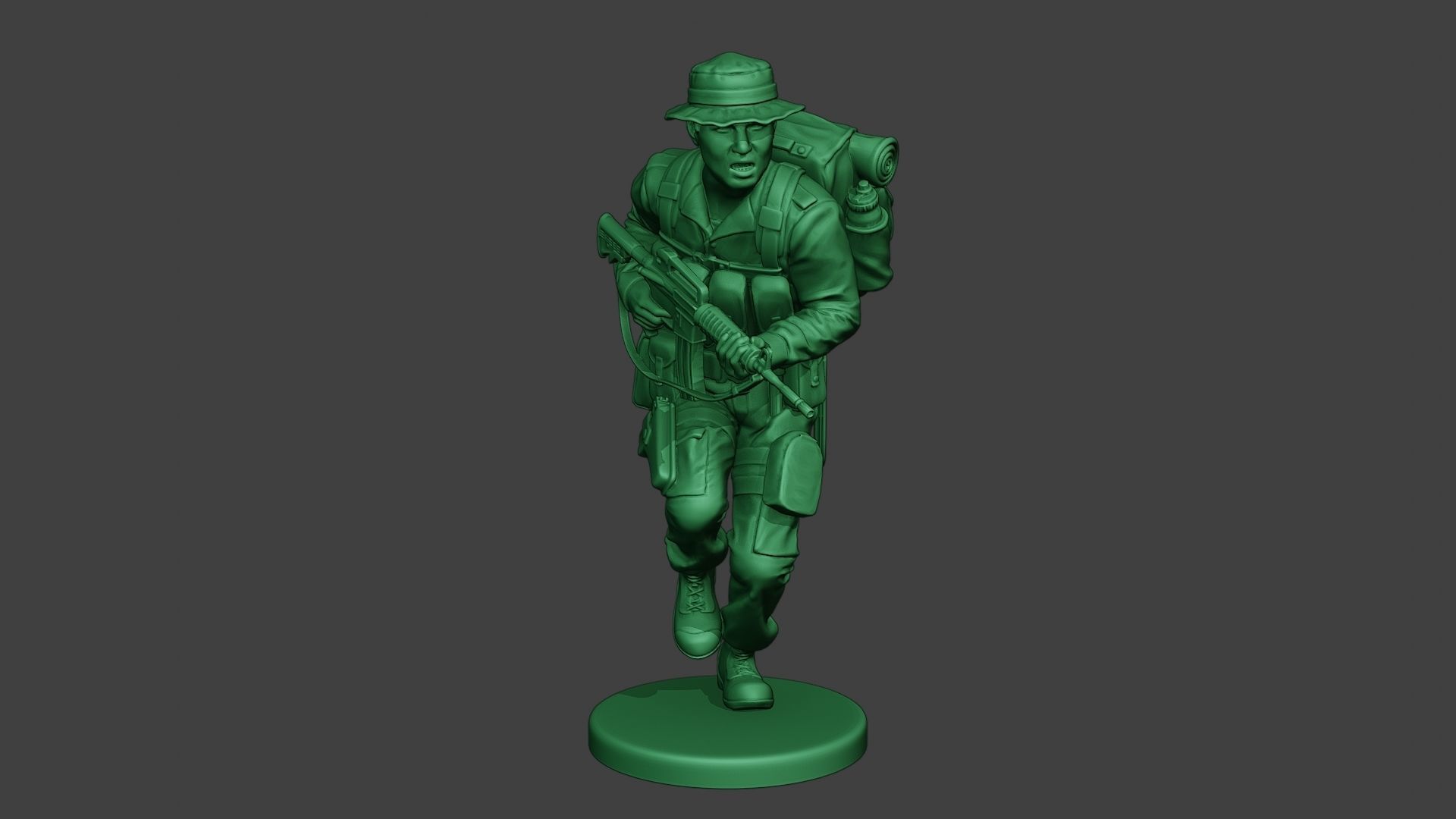 Modern Jungle Soldier Run2 MJS1 3D print model_11
