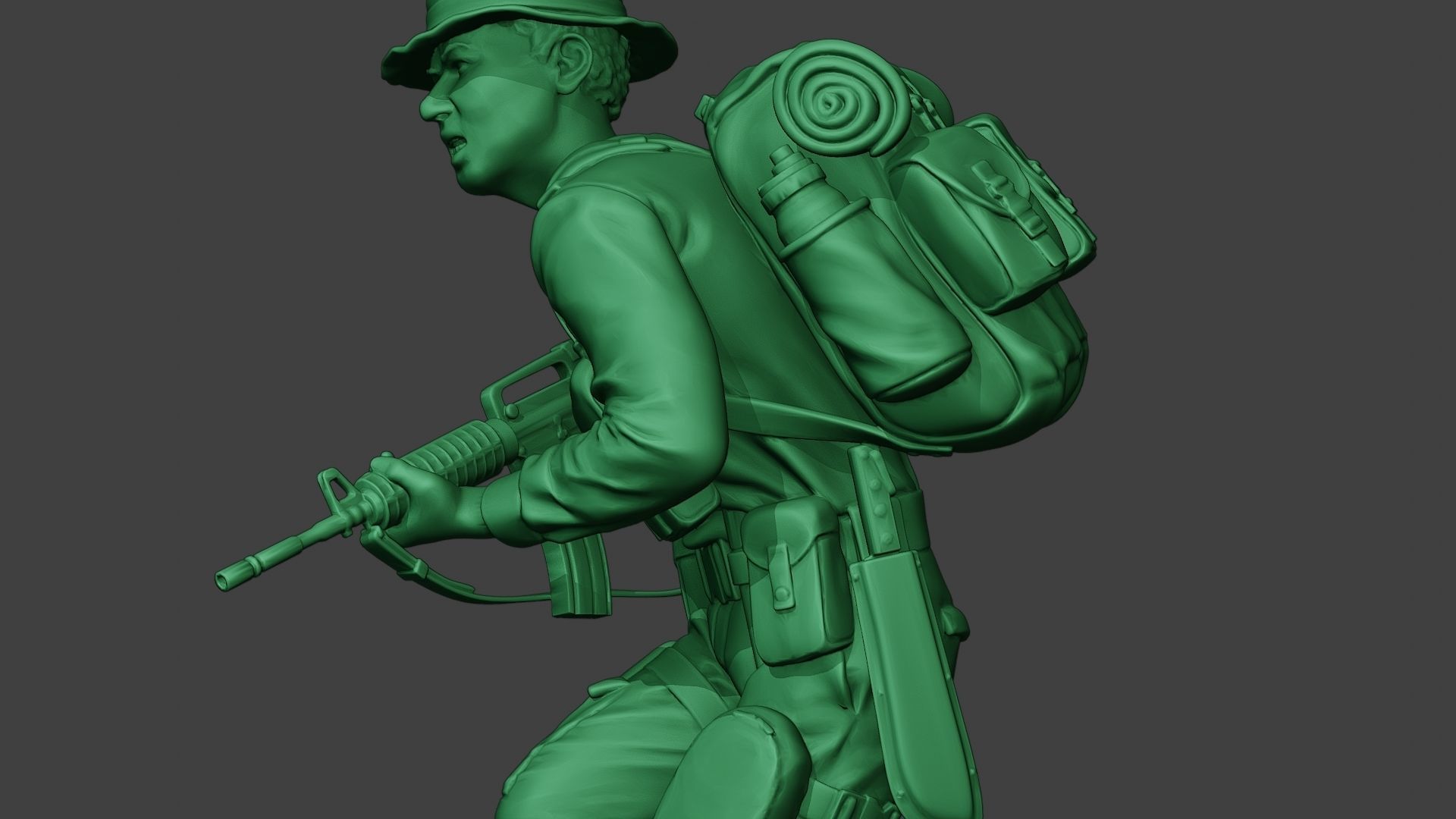 Modern Jungle Soldier Run2 MJS1 3D print model_17