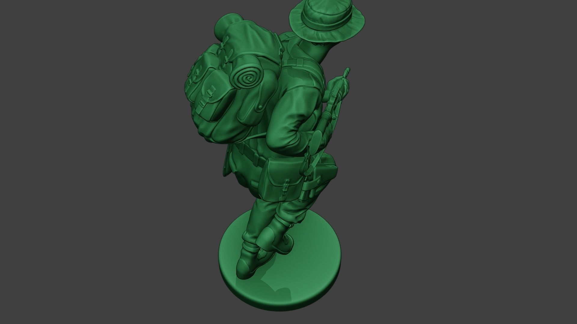 Modern Jungle Soldier Run2 MJS1 3D print model_22