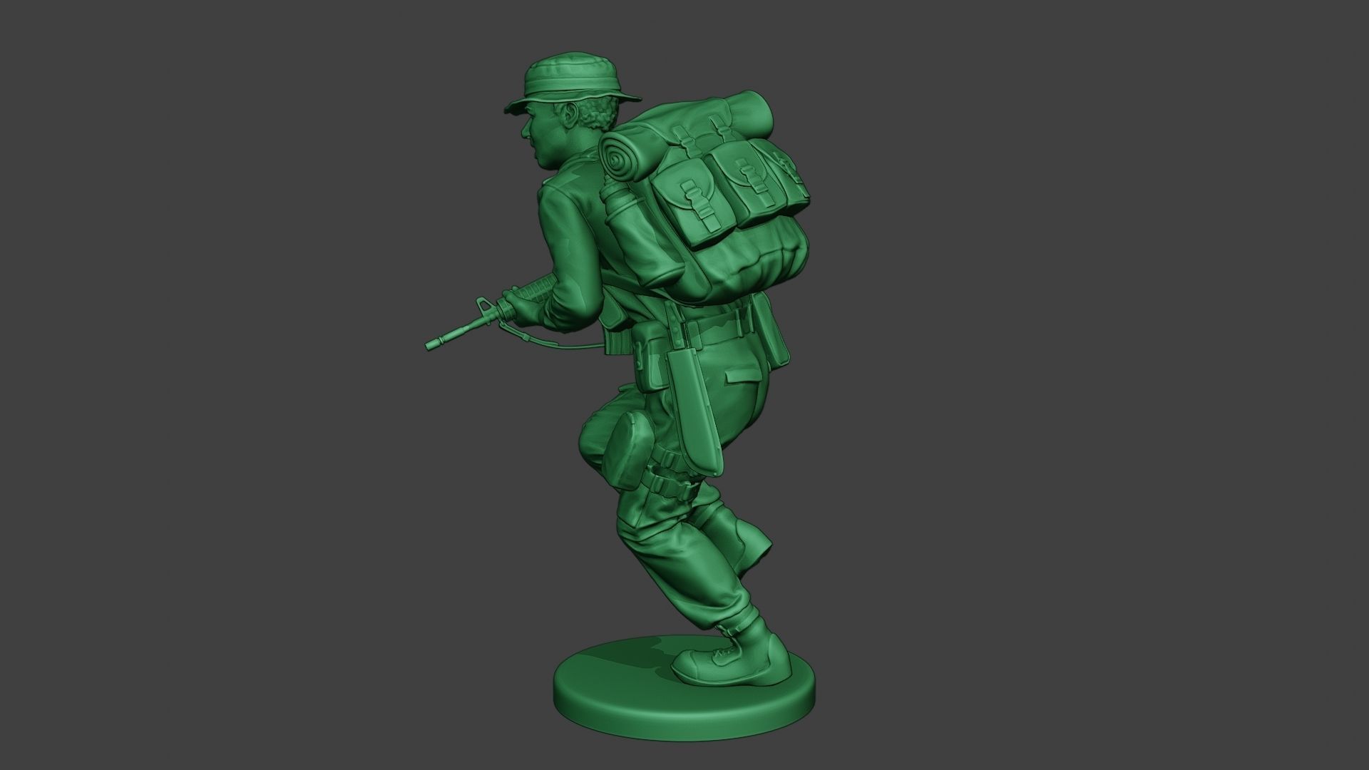 Modern Jungle Soldier Run2 MJS1 3D print model_4